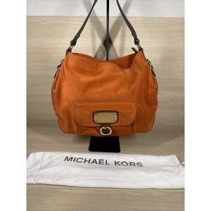 Michael Kors Brown Suede Large Suede Hobo Slouchy Bag Purse Buckle Shoulder